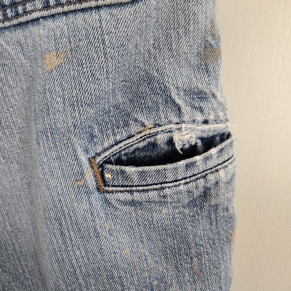 Carhartt Blue Denim Jeans Men's 32 with Paint Splatter - Picture 6 of 11